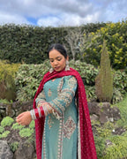 ELITE HANDPAINTED GOTAPATTI SUIT
