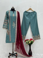 ELITE HANDPAINTED GOTAPATTI SUIT
